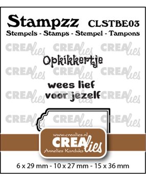 Crealies Stampzz Clear Stamps Beterschap No.3 (CLSTBE03)