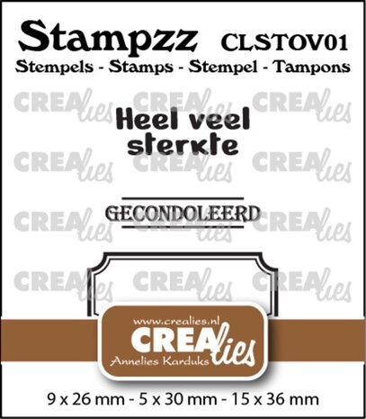 Crealies Stampzz Clear Stamps Overlijden No.1 (CLSTOV01)