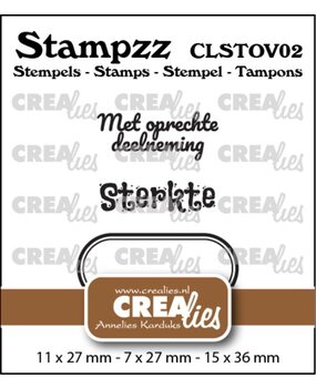 Crealies Stampzz Clear Stamps Overlijden No.2 (CLSTOV02) Crealies Stampzz Clear Stamps Overlijden No.2 (CLSTOV02)