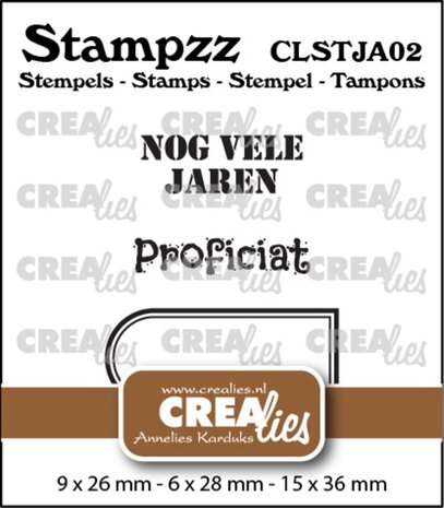 Crealies Stampzz Clear Stamps Jarig No.2 (CLSTJA02) Crealies Stampzz Clear Stamps Jarig No.2 (CLSTJA02)