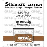 Crealies Stampzz Clear Stamps Jarig No.4 (CLSTJA04)