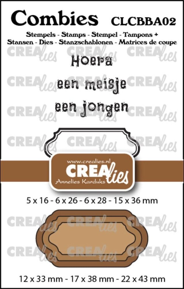 Crealies Combies Stamp & Die Baby No.2 (CLCBBA02)