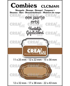 Crealies Combies Stamp & Die Jarig No.1 (CLCBJA01)