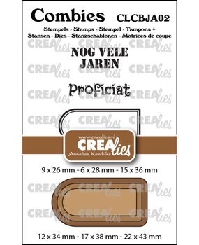 Crealies Combies Stamp & Die Jarig No.2 (CLCBJA02)
