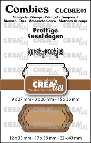 Crealies Combies Stamp & Die Kerst No.1 (CLCBKE01) Crealies Combies Stamp & Die Kerst No.1 (CLCBKE01)