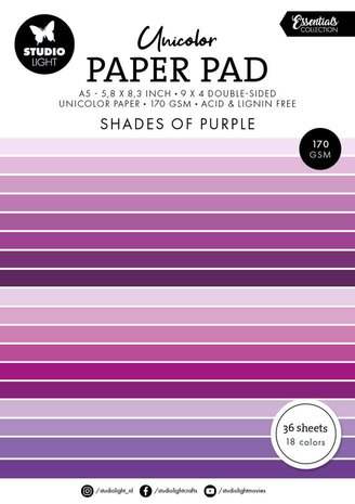 Studio Light Essentials Shades Of Purple A5 Paper Pad (SL-ES-UPP247)aper Pad (SL-ES-UPP232) - Copy Studio Light Essentials Shades Of Purple A5 Paper Pad (SL-ES-UPP247)aper Pad (SL-ES-UPP232) - Copy