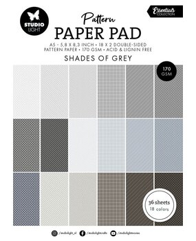 Studio Light Essentials Shades Of Grey A5 Pattern Paper Pad (SL-ES-PPP250)