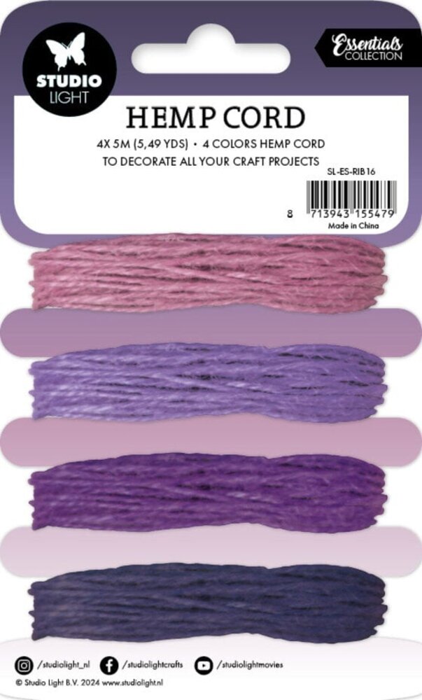 Studio Light Essentials Shades Of Purple Hemp Cord (SL-ES-RIB16) Studio Light Essentials Shades Of Purple Hemp Cord (SL-ES-RIB16)