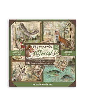 Stamperia Forest 12x12 Inch Single Face Paper Pack (SBBXLBG01) Stamperia Forest 12x12 Inch Single Face Paper Pack (SBBXLBG01)