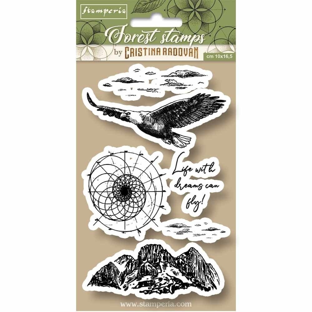 Stamperia Forest Natural Rubber Stamp Eagle (WTKCCR07) Stamperia Forest Natural Rubber Stamp Eagle (WTKCCR07)