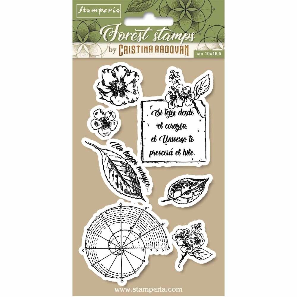 Stamperia Forest Natural Rubber Stamp Botanical (WTKCCR08) Stamperia Forest Natural Rubber Stamp Botanical (WTKCCR08)