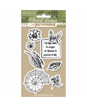 Stamperia Forest Natural Rubber Stamp Botanical (WTKCCR08)* Stamperia Forest Natural Rubber Stamp Botanical (WTKCCR08)*