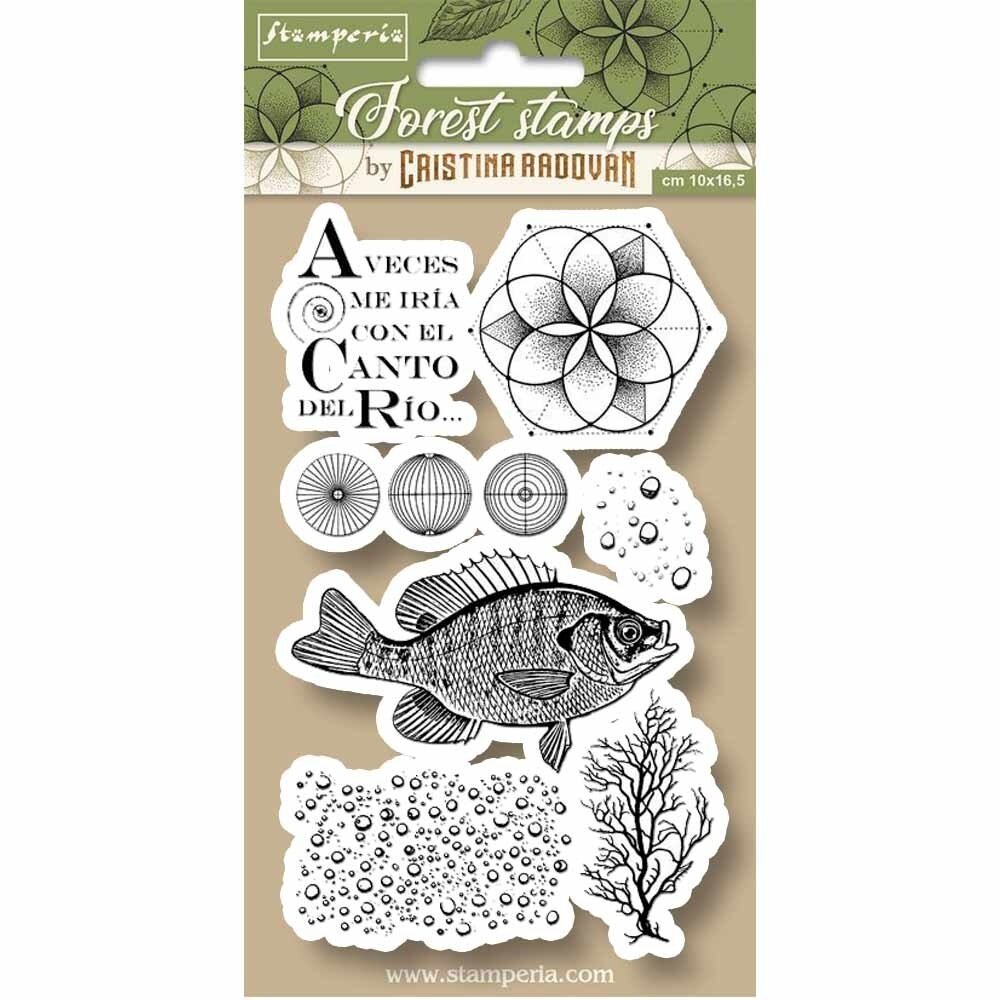 Stamperia Forest Natural Rubber Stamp Fish (WTKCCR09) Stamperia Forest Natural Rubber Stamp Fish (WTKCCR09)