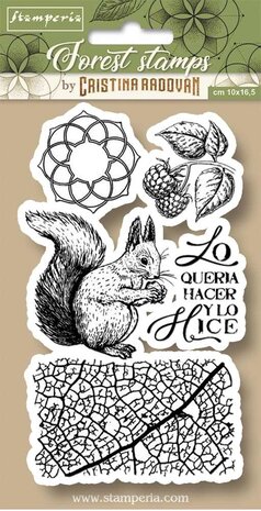 Stamperia Forest Natural Rubber Stamp Squirrel (WTKCCR11) Stamperia Forest Natural Rubber Stamp Squirrel (WTKCCR11)