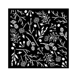 Stamperia Forest Thick Stencil 18x18cm Branches and Pinecones (KSTDQ116)