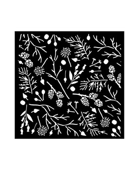 Stamperia Forest Thick Stencil 18x18cm Branches and Pinecones (KSTDQ116) Stamperia Forest Thick Stencil 18x18cm Branches and Pinecones (KSTDQ116)