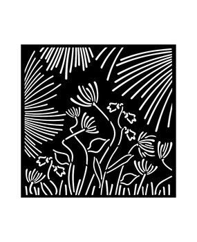 Stamperia Forest Thick Stencil 18x18cm Abstract Flowers (KSTDQ118)* Stamperia Forest Thick Stencil 18x18cm Abstract Flowers (KSTDQ118)*