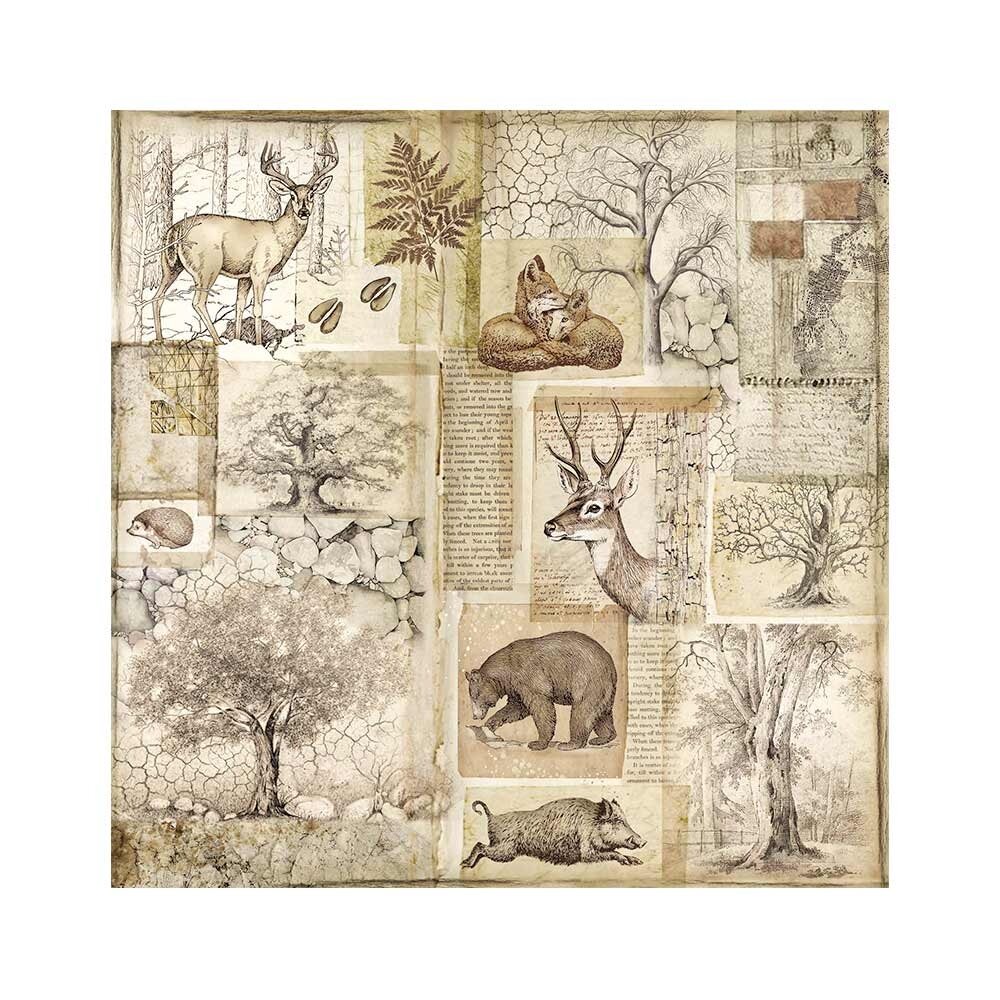 Stamperia Forest 12x12 Inch Fabric Sheets (SBPLT35) Stamperia Forest 12x12 Inch Fabric Sheets (SBPLT35)