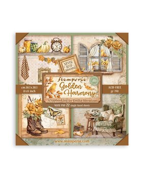 Stamperia Golden Harmony 8x8 Inch Single Face Paper Pack (SBBSXB05) Stamperia Golden Harmony 8x8 Inch Single Face Paper Pack (SBBSXB05)