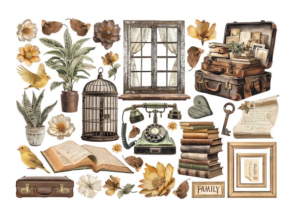 Stamperia Golden Harmony Ephemera (DFLCT52) Stamperia Golden Harmony Ephemera (DFLCT52)