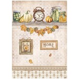 Stamperia Golden Harmony A4 Rice Paper Clock and Pumpkins (DFSA4946)*