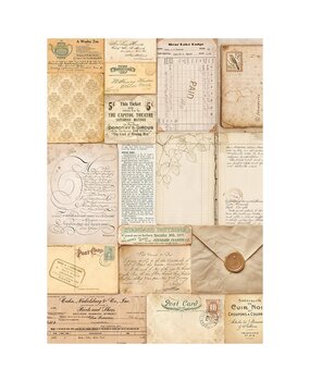 Stamperia Golden Harmony A4 Rice Paper Letters (DFSA4947)