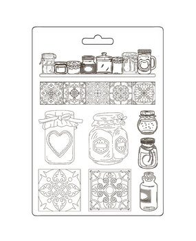 Stamperia Golden Harmony Soft Mould A5 Pots (K3PTA5665)* Stamperia Golden Harmony Soft Mould A5 Pots (K3PTA5665)*