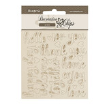 Stamperia Golden Harmony Decorative Chips Writings (SCB239)