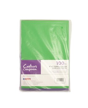 Crafter's Companion Card & Envelopes 5x7 Inch Purple & Green (100pcs) (CC-PGCBEN-5X7) Crafter's Companion Card & Envelopes 5x7 Inch Purple & Green (100pcs) (CC-PGCBEN-5X7)