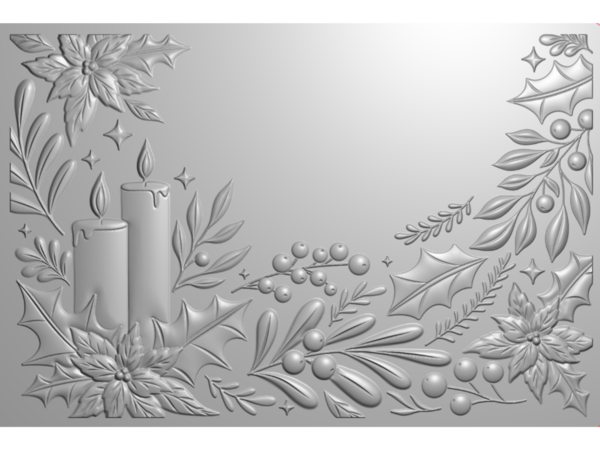 Crafter's Companion Holly and Candles 3D Embossing Folder (CC-3D-EF4-HOCA) Crafter's Companion Holly and Candles 3D Embossing Folder (CC-3D-EF4-HOCA)