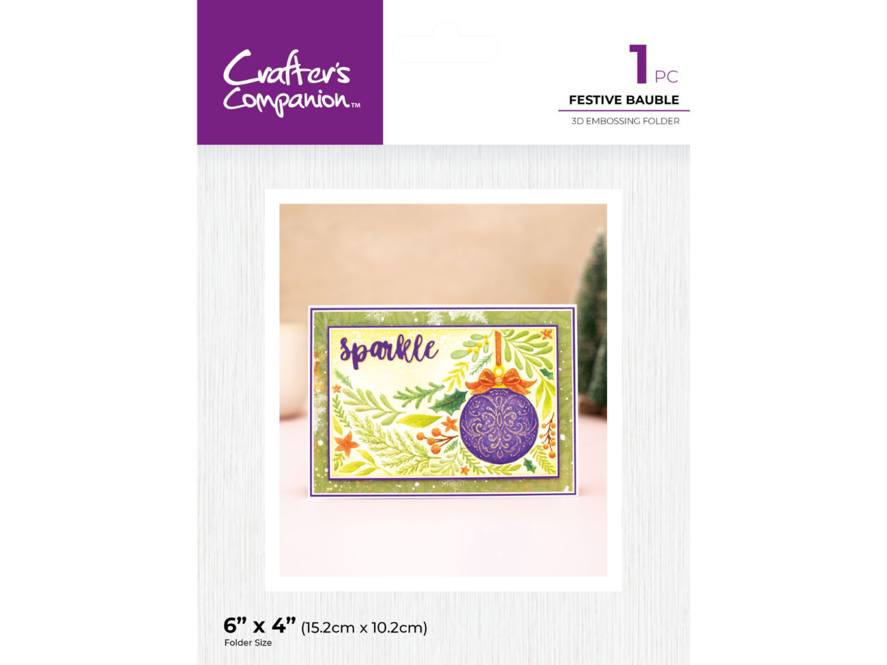 Crafter's Companion Festive Bauble 3D Embossing Folder (CC-3D-EF4-FEBA)