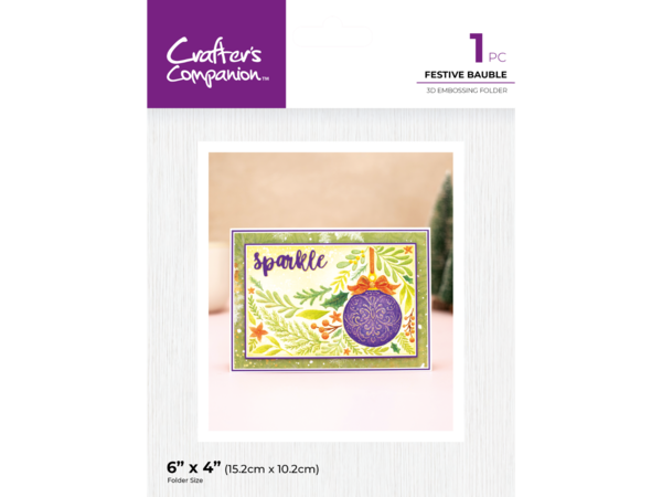 Crafter's Companion Festive Bauble 3D Embossing Folder (CC-3D-EF4-FEBA)
