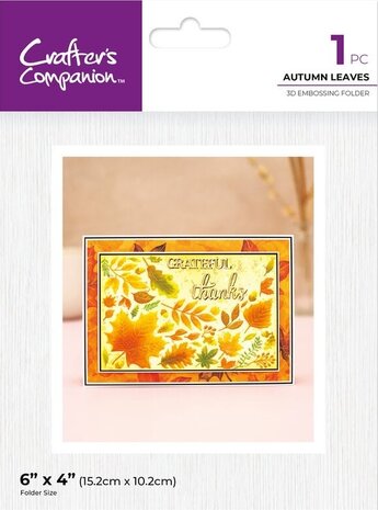 Crafter's Companion Autumn Leaves 3D Embossing Folder (CC-3D-EF4-AULE) Crafter's Companion Autumn Leaves 3D Embossing Folder (CC-3D-EF4-AULE)