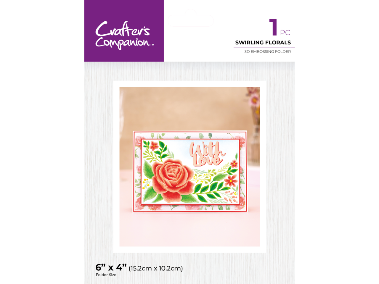 Crafter's Companion Swirling Florals 3D Embossing Folder (CC-3D-EF4-SWFL)