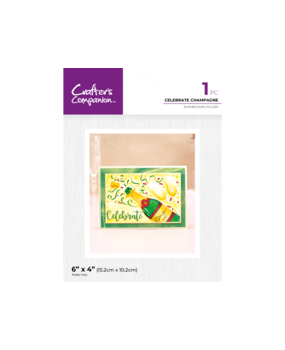 Crafter's Companion Celebrate Champagne 3D Embossing Folder (CC-3D-EF4-CECH)