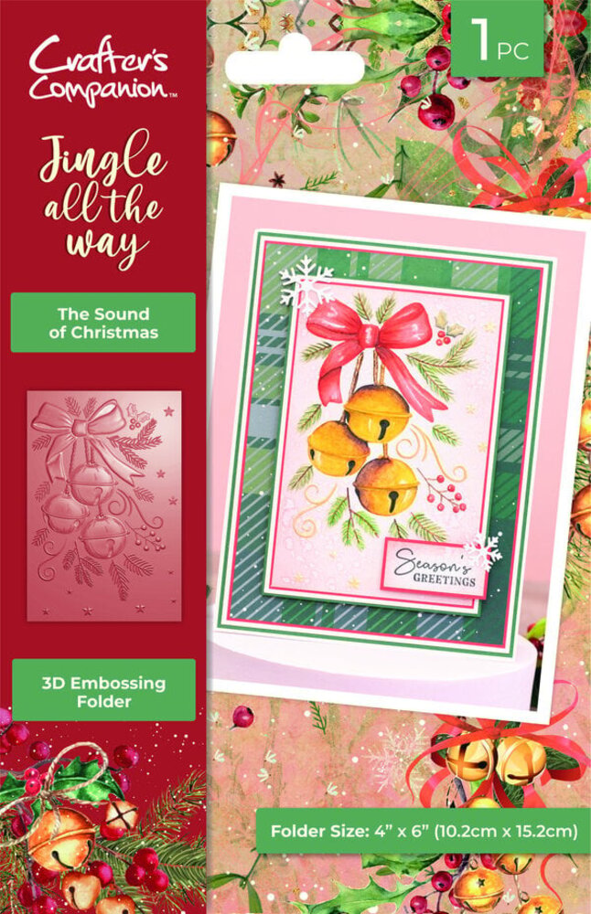 Crafter's Companion Jingle All The Way 3D Embossing Folders The Sound Of Christmas (JATW-3D-EF-SOU)