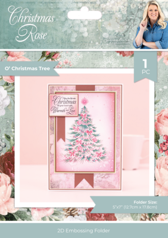 Crafter's Companion Christmas Rose 2D Embossing Folders O' Christmas Tree (S-CR-EF5-OCTR)