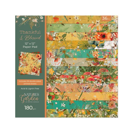 Crafter's Companion Thankful & Blessed 12x12 Inch Paper Pad (NG-TAB-PAD12) Crafter's Companion Thankful & Blessed 12x12 Inch Paper Pad (NG-TAB-PAD12)