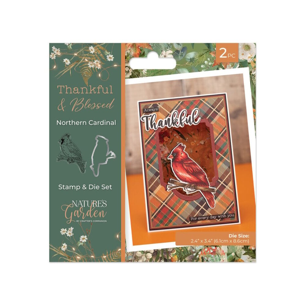 Crafter's Companion Thankful & Blessed Stamp & Die Northern Cardinal (NG-TAB-STD-NOCA) Crafter's Companion Thankful & Blessed Stamp & Die Northern Cardinal (NG-TAB-STD-NOCA)