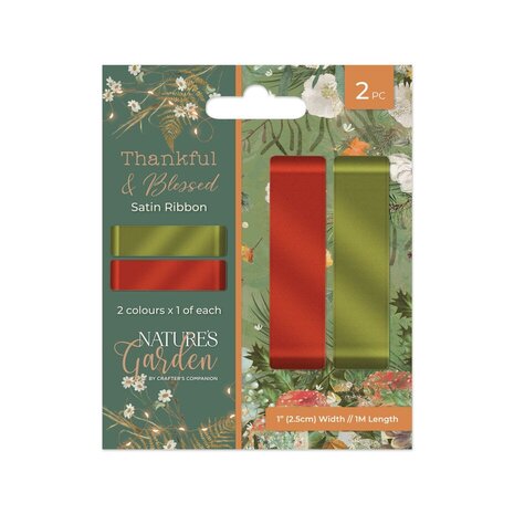 Crafter's Companion Thankful & Blessed Satin Ribbon (NG-TAB-SRIB) Crafter's Companion Thankful & Blessed Satin Ribbon (NG-TAB-SRIB)