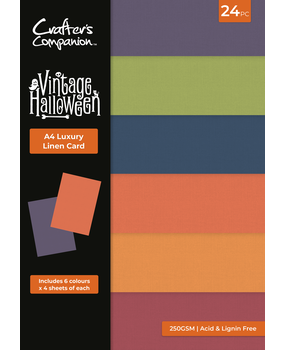 Crafter's Companion Vintage Halloween A4 Luxury Linen Card Pack (VHAL-LINEN-A4)
