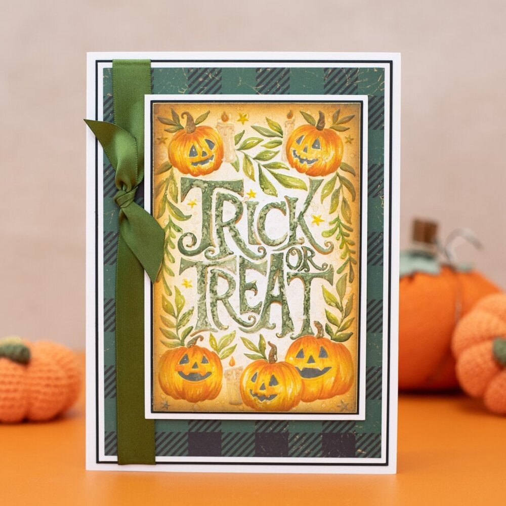 Crafter's Companion Vintage Halloween 3D Embossing Folder Trick or Treat (VHAL-3D-EF4-TRIC) Crafter's Companion Vintage Halloween 3D Embossing Folder Trick or Treat (VHAL-3D-EF4-TRIC)