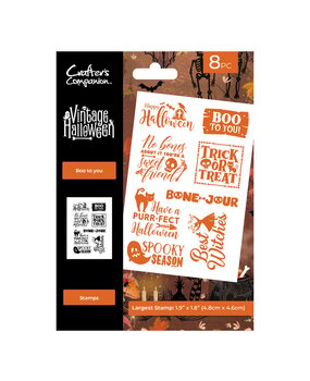 Crafter's Companion Vintage Halloween Clear Stamps Boo To You (VHAL-CA-ST-BOO) Crafter's Companion Vintage Halloween Clear Stamps Boo To You (VHAL-CA-ST-BOO)