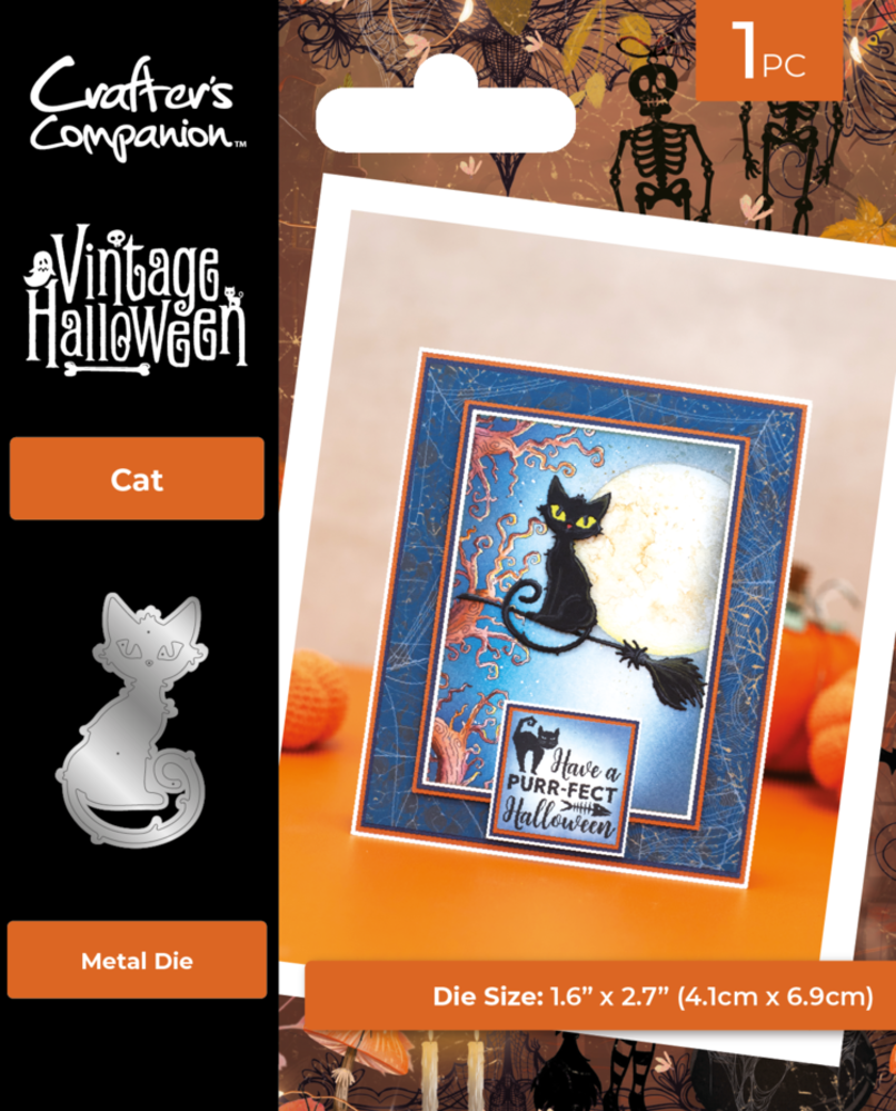Crafter's Companion Vintage Halloween Dies Cat (VHAL-MD-CAT) Crafter's Companion Vintage Halloween Dies Cat (VHAL-MD-CAT)