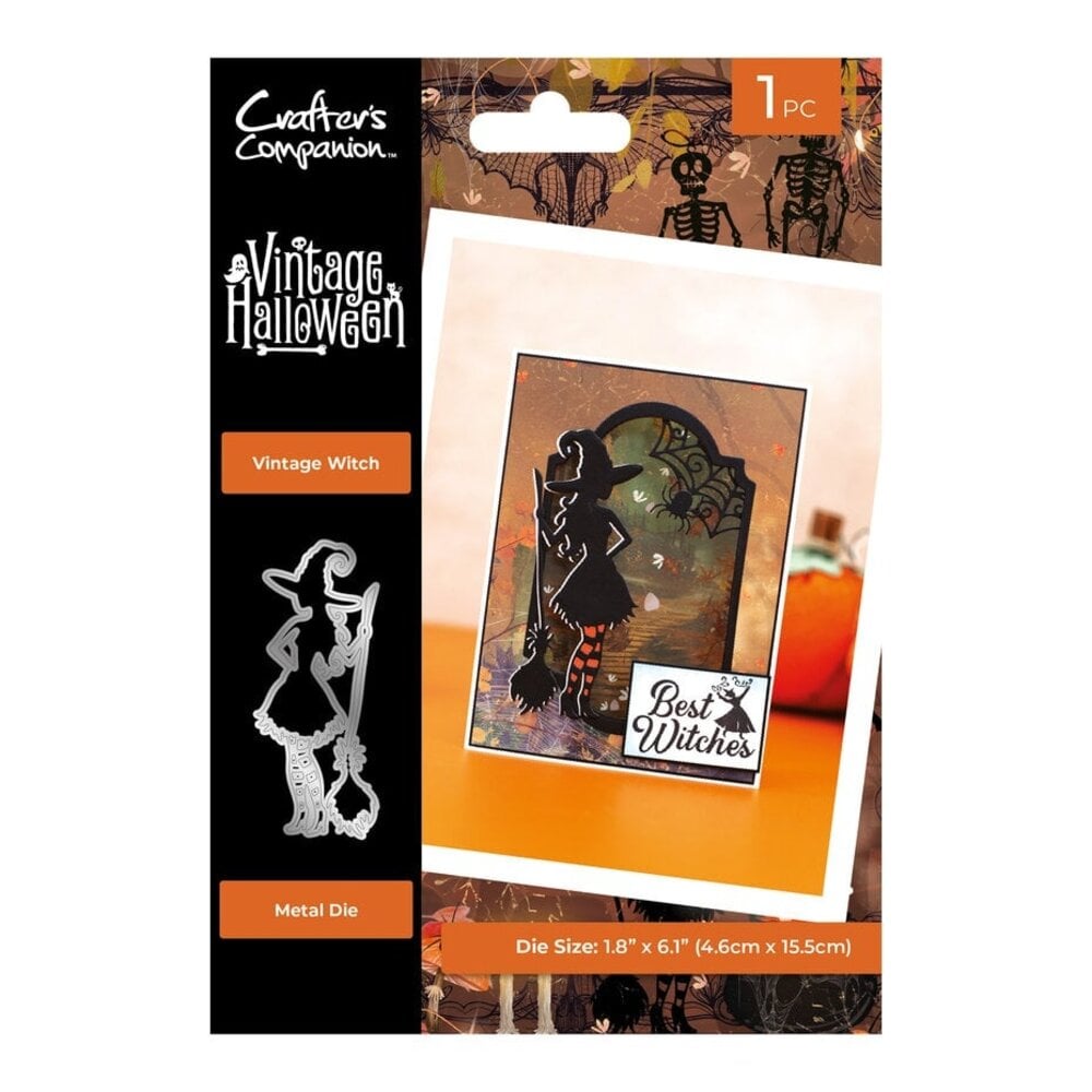 Crafter's Companion Vintage Halloween Dies Vintage Witch (VHAL-MD-WITC) Crafter's Companion Vintage Halloween Dies Vintage Witch (VHAL-MD-WITC)