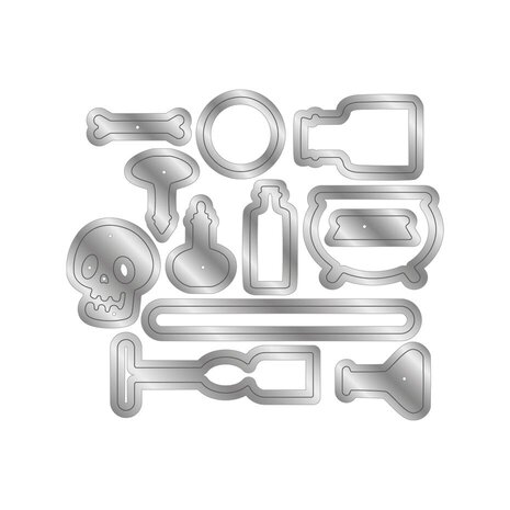 Crafter's Companion Vintage Halloween Dies Witches Potions (VHAL-MD-WPOT) Crafter's Companion Vintage Halloween Dies Witches Potions (VHAL-MD-WPOT)