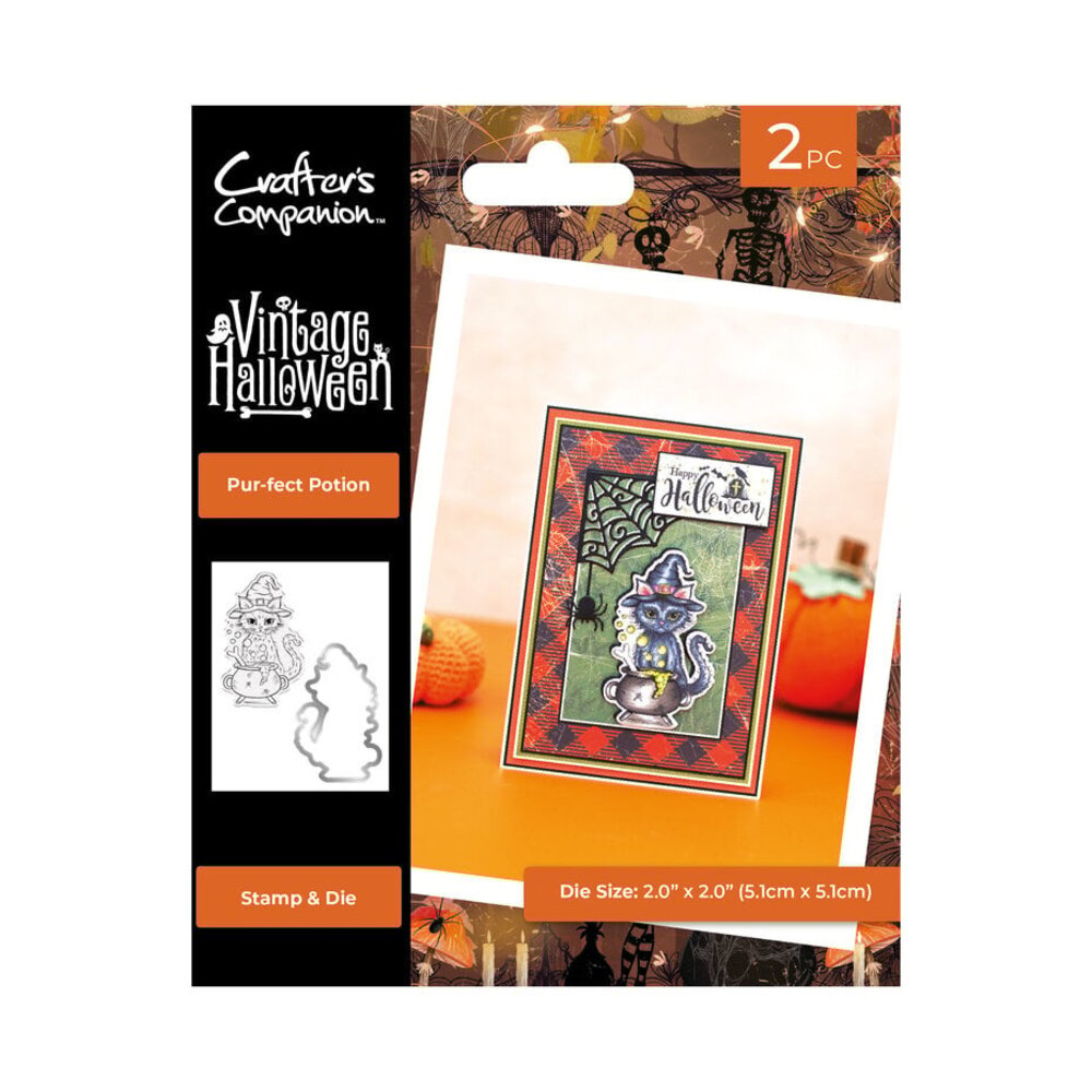 Crafter's Companion Vintage Halloween Stamp & Die Pur-fect Potions (VHAL-MD-PUR) Crafter's Companion Vintage Halloween Stamp & Die Pur-fect Potions (VHAL-MD-PUR)