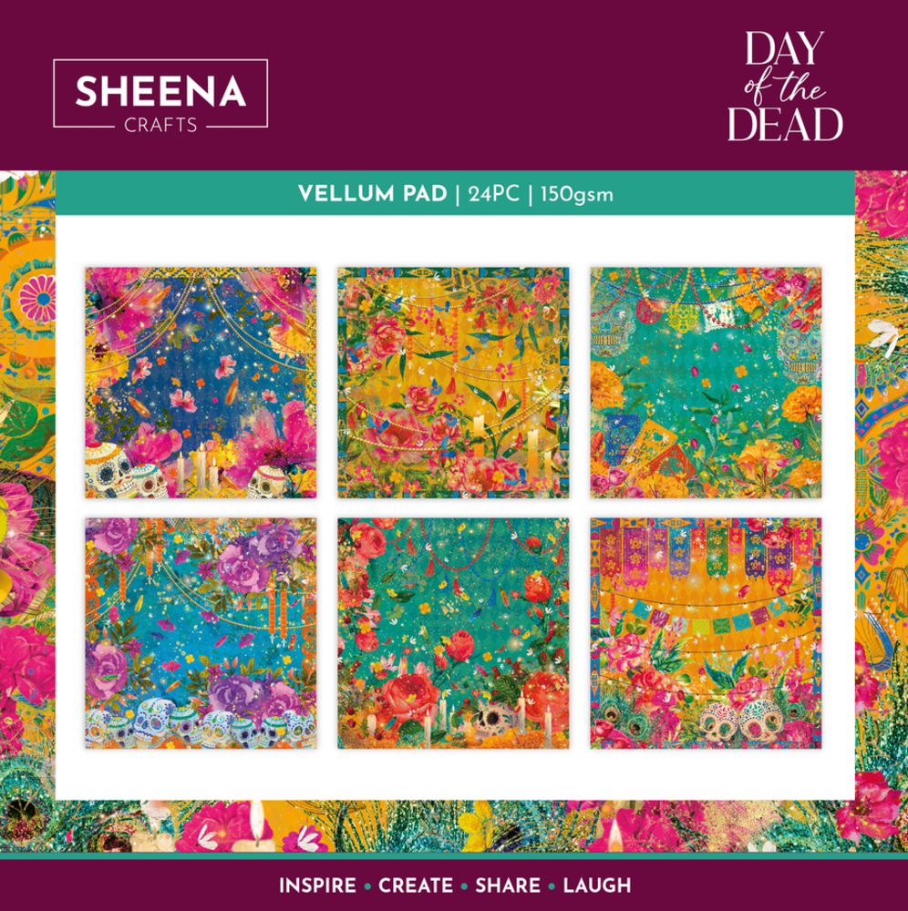 Sheena Day of the Dead 8x8 Inch Vellum Pad (SD-DOD-VELPAD8) Sheena Day of the Dead 8x8 Inch Vellum Pad (SD-DOD-VELPAD8)