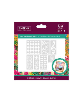 Sheena Day of the Dead 6x6 Inch Stencil Set Take the Chance & Dance (SD-DOD-STEN-TCD) Sheena Day of the Dead 6x6 Inch Stencil Set Take the Chance & Dance (SD-DOD-STEN-TCD)