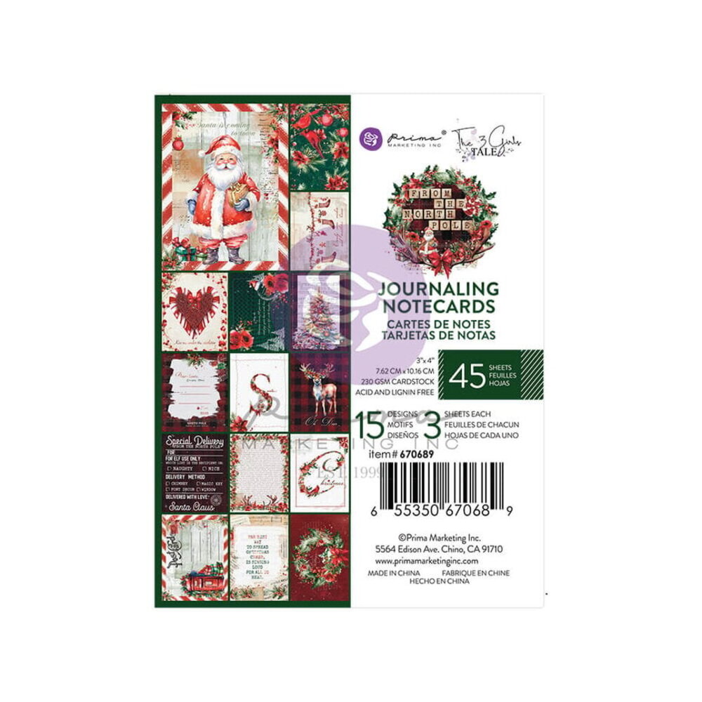 Prima Marketing Inc From the North Pole 3x4 Inch Journaling Cards (670689) Prima Marketing Inc From the North Pole 3x4 Inch Journaling Cards (670689)